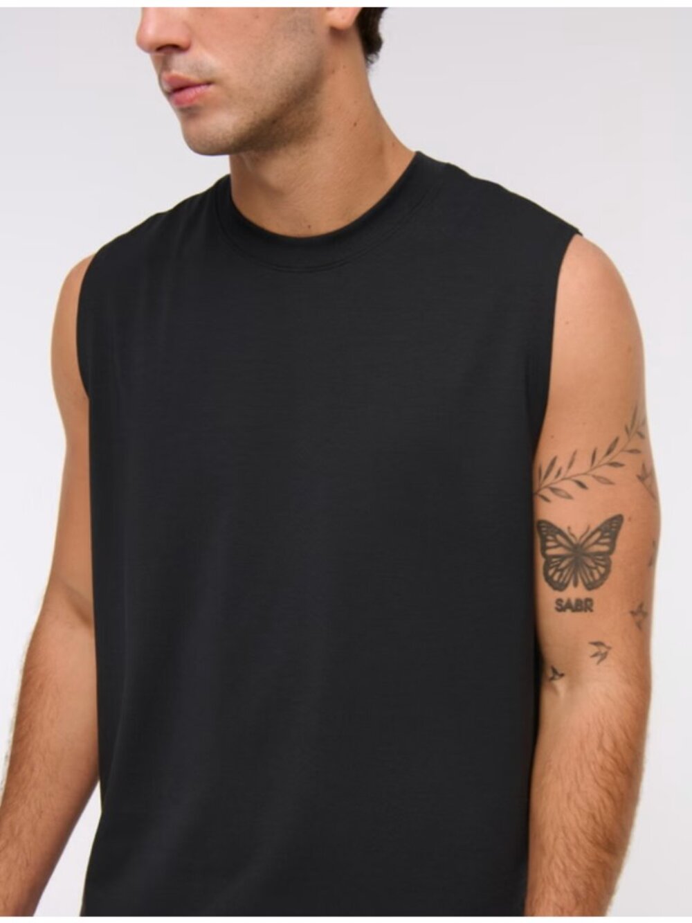 Abercrombie YPB Men's Active Cotton-Blend Muscle Tank in Black, Size: M